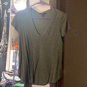 Forever 21 v-neck striped tee